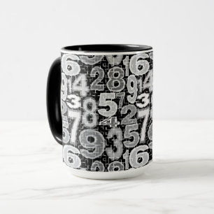 Caneca Mug de padrão numérico