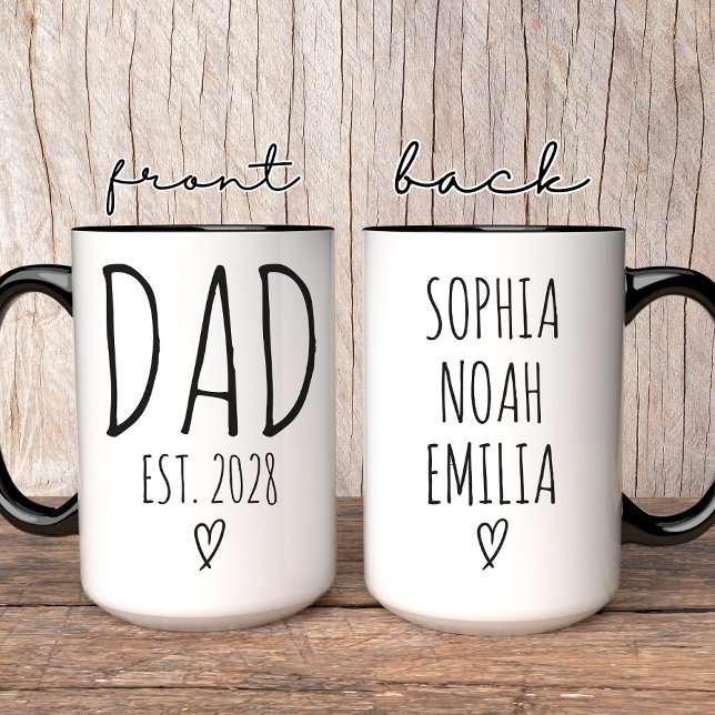 Caneca Mug de Pai Personalizado para o Dia do Pai, Aniver (custom dad mug, fathers day mug, papa coffee mug, dad birthday gift, christmas gift dad,)