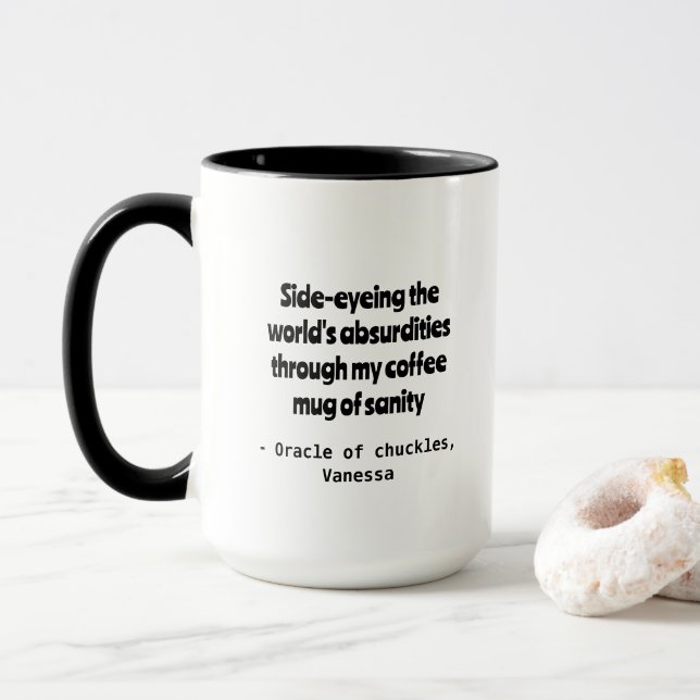 Caneca Mug de Personalização Humor do Café Cínico (Com Donut)
