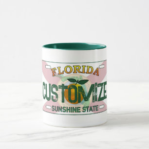 Caneca Mug de placa de licença de indicador Personalizáve