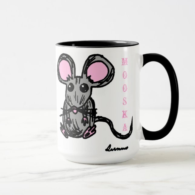 Caneca Mug De Rato Cute Mooska (Direita)