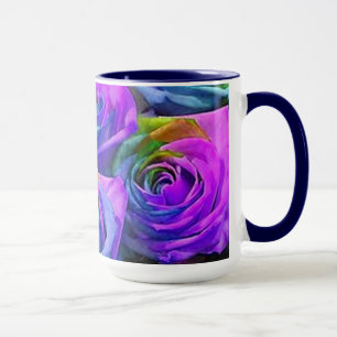 Caneca Mug de Rosas multicolores
