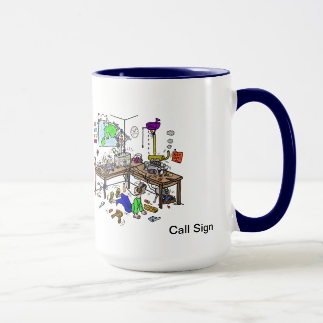 Caneca Mug de Shack de Rádio de Ham Engraçado (Direita)