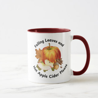Caneca Mug de sidra de maçã de aquarela