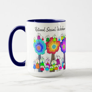 Caneca Mug de trabalhador social aposentado