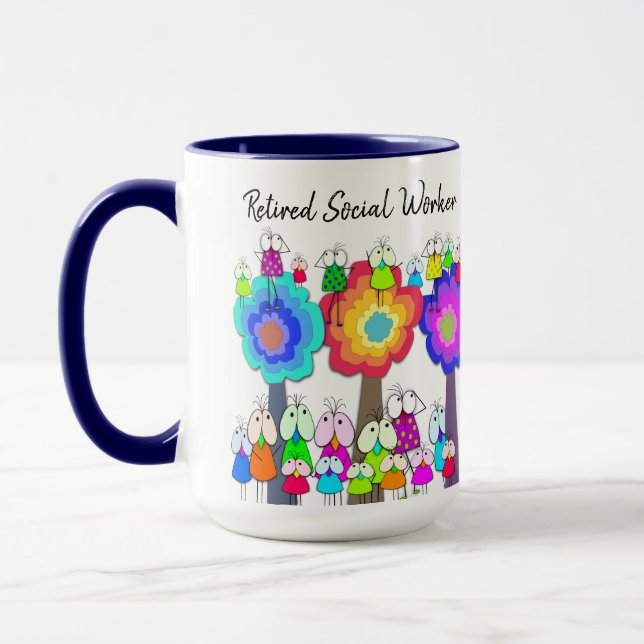 Caneca Mug de trabalhador social aposentado (Esquerda)