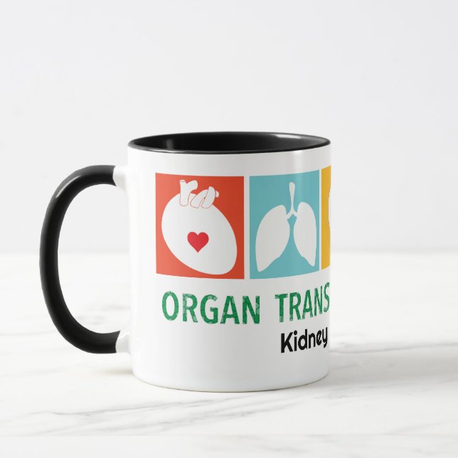 Caneca Mug de transplante de órgão personalizável (Esquerda)