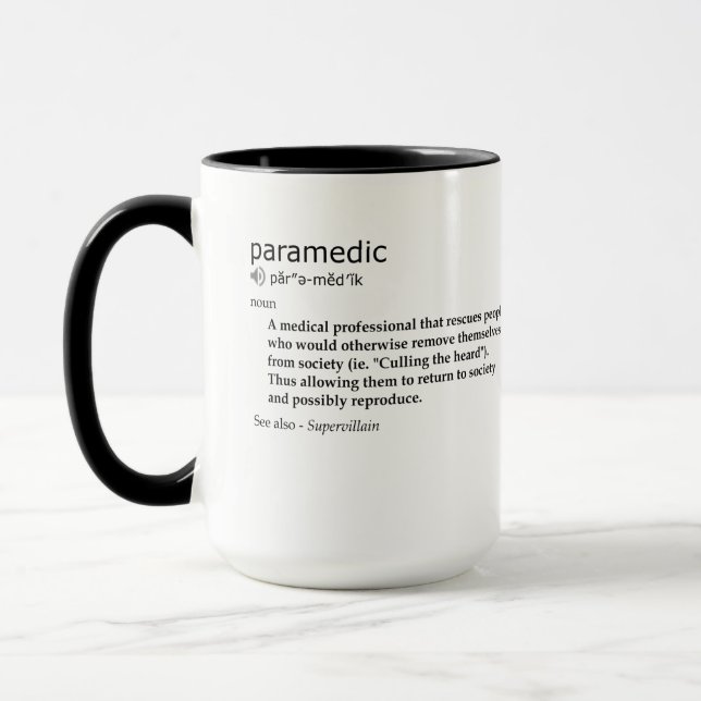 Caneca Mug - Definição de paramédico - 15oz (Esquerda)