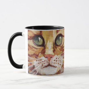 Caneca Mug Detalhado de Pintura de Tabby Laranja
