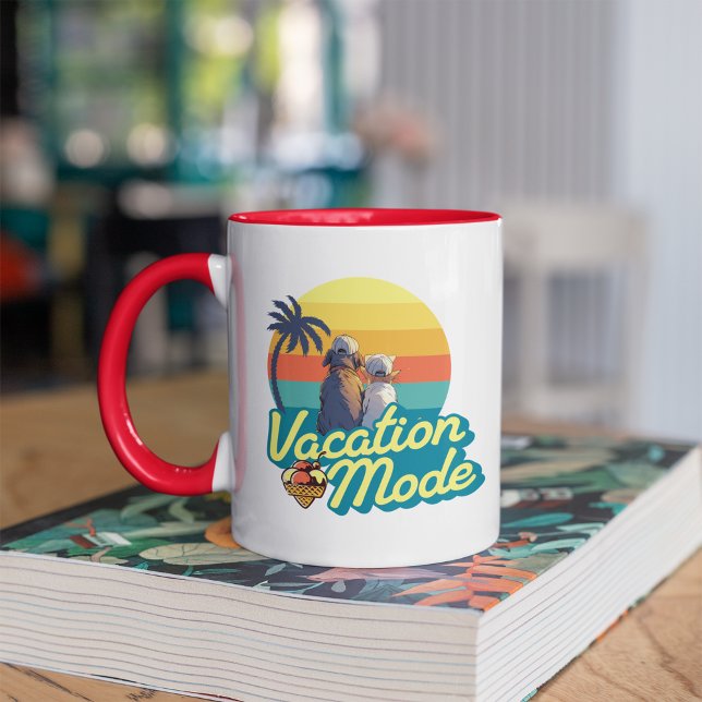 Caneca Mug do modo de férias, férias tropicais (Vacation Mode Tropical Holiday )