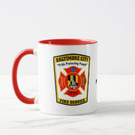 Caneca Mug do Serviço de Bombeiros da Cidade de Baltimore