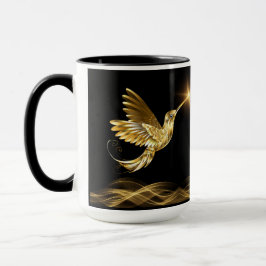 Caneca Mug Dourado Hummingbird