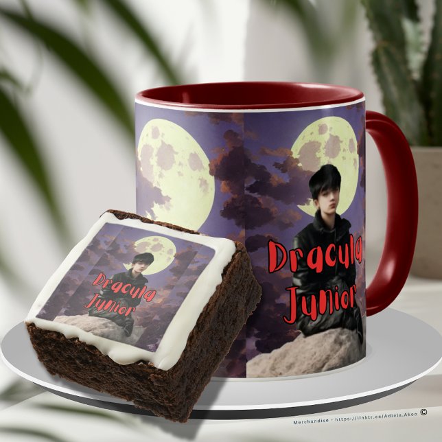 Caneca MUG - Dracula Jr projetado pela poeta Adiela Akoo (DJ Mug & Brownies designed by Poet Adiela Akoo. Browse my store for more great gift & decor ideas)
