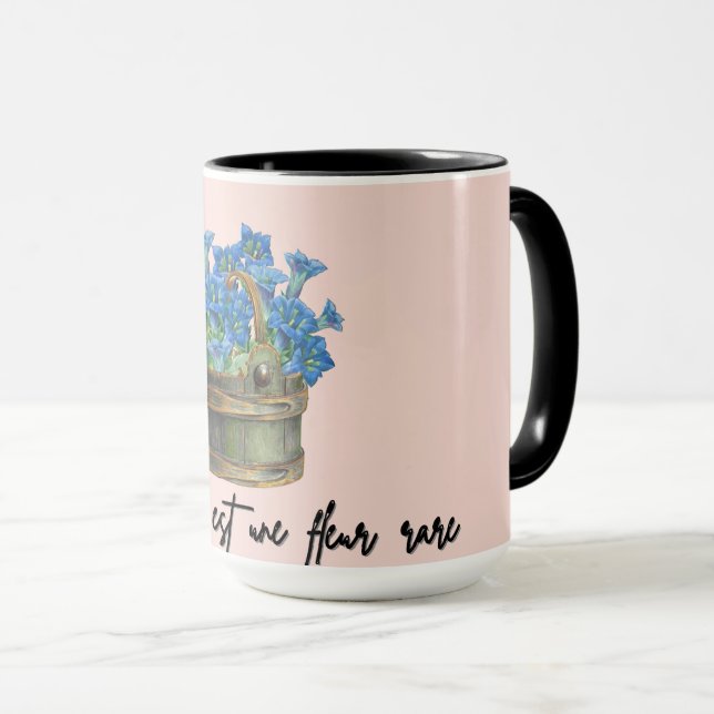 Caneca Mug Floral Cerâmica (Frente Esquerda)