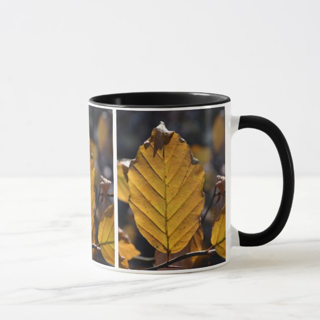 Caneca Mug Folha Amarelo (Direita)