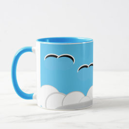 Caneca Mug - Gaivotas sobre Nuvens