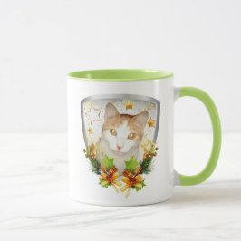 Caneca MUG gatinho de Natal moderno