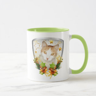 Caneca MUG gatinho de Natal moderno