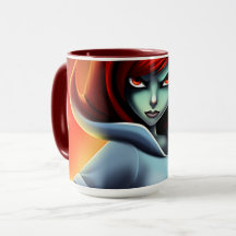 Mug Girl with a rose