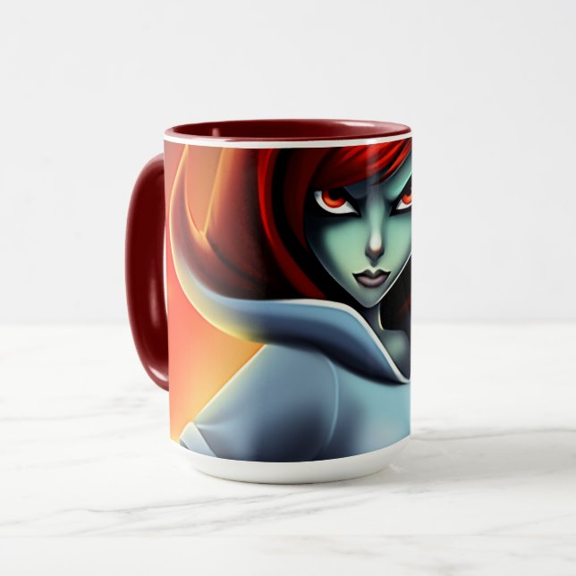 Caneca Mug Girl with a rose (Frente Esquerda)