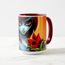 Caneca Mug Girl with a rose