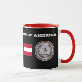 Caneca Mug histórico dos Estados Confederados da América