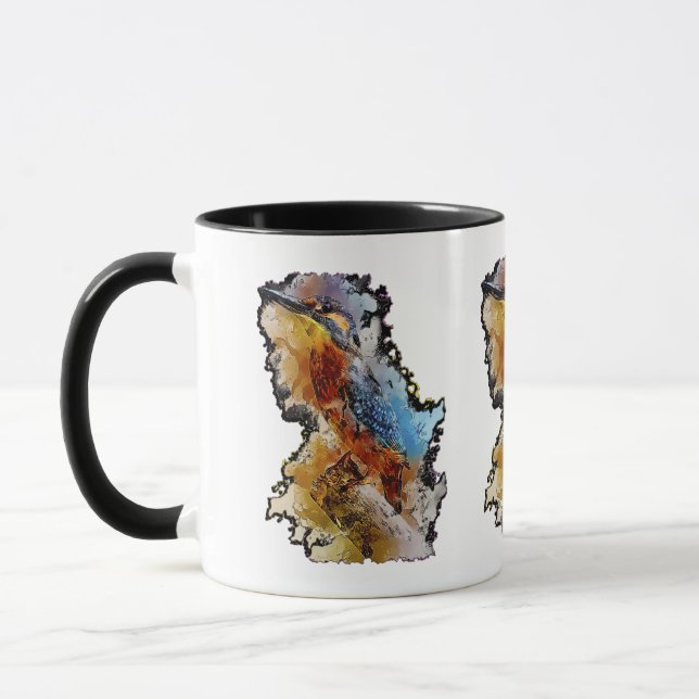 Caneca Mug Humming Bird Gem Bee Emerald Brilliant Topaz (Esquerda)