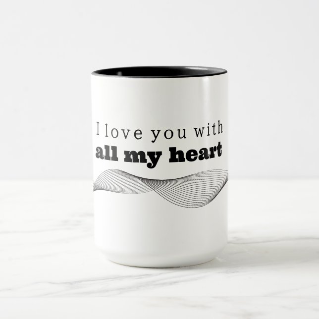 Caneca Mug I love you with all my heart (Centro)