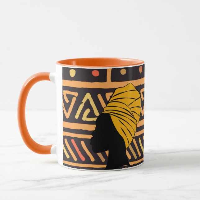 Caneca Mug Impressão africano multicolor (Esquerda)