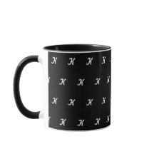 Mug inicial (preto e branco)