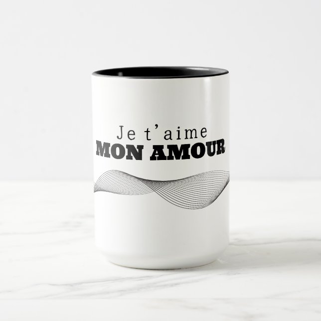 Caneca Mug Je t’aime Mon Amour (Centro)