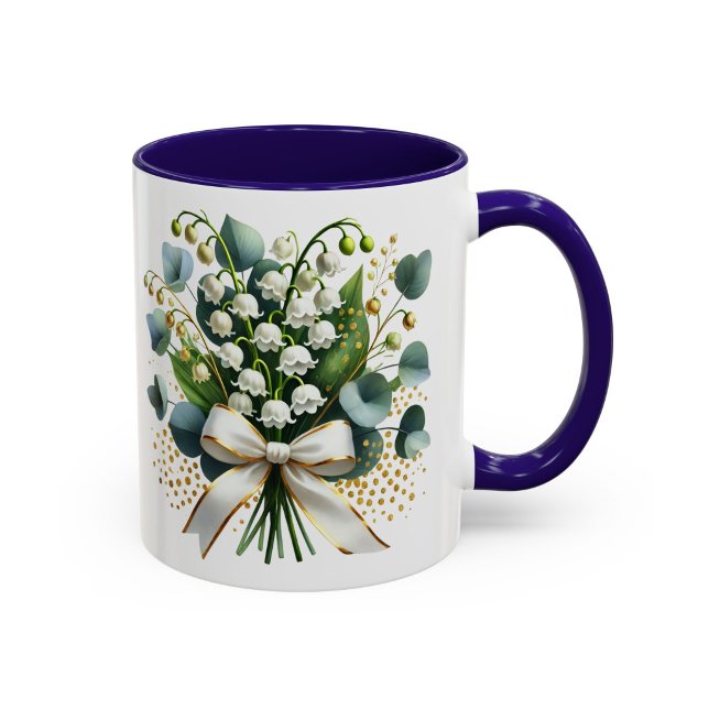 Caneca Mug Lírio-do-Vale Presente Floral Elegante (Criador carregado)