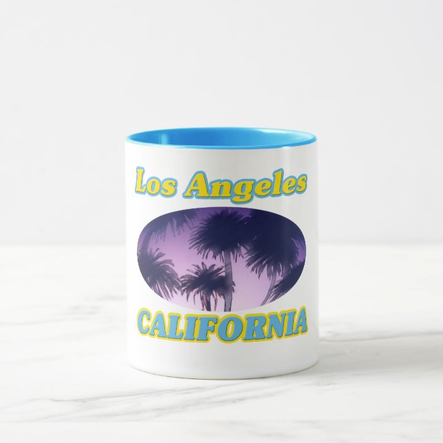 Caneca Mug "Los Angeles California Palm Trees" (Centro)