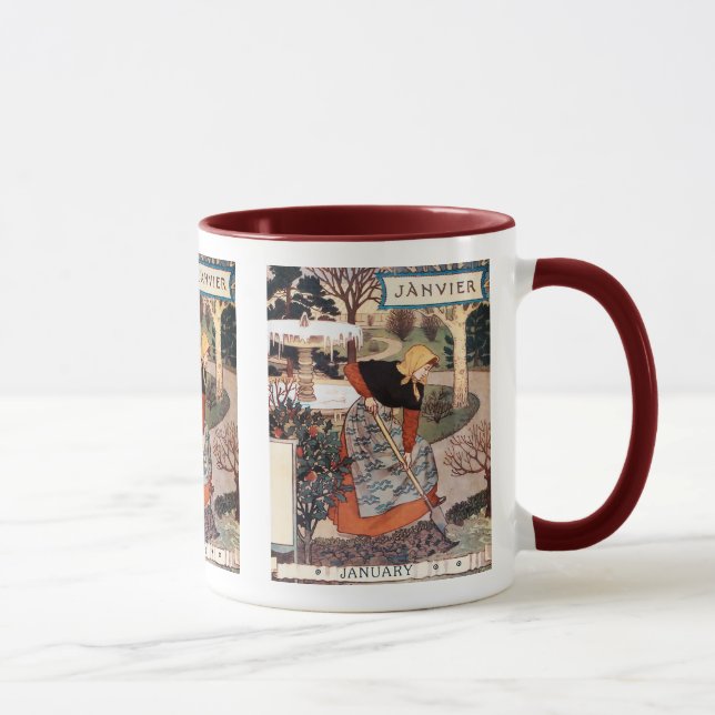 Caneca Mug: Mês de janeiro - Janvier (Direita)