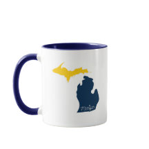 Mug Michigan - Milho e Azul