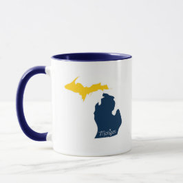 Caneca Mug Michigan - Milho e Azul