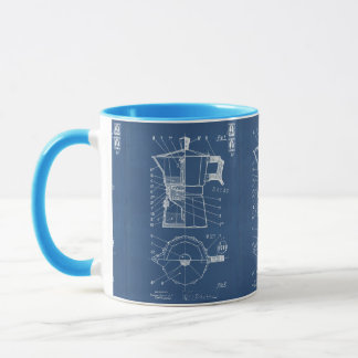 Caneca Mug Moka cafetiere expresso bialetti blueprint