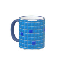 Mug - Mosaico Azul Quadrado (v.2)