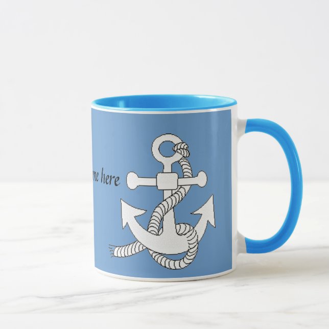 Caneca Mug - Navio - Anchor e nome (Direita)