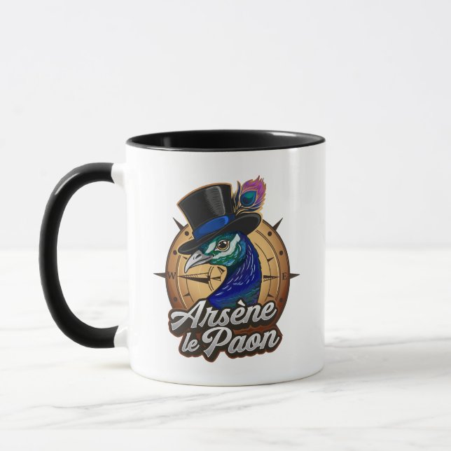 Caneca Mug noir "Arsène le Paon" (Esquerda)