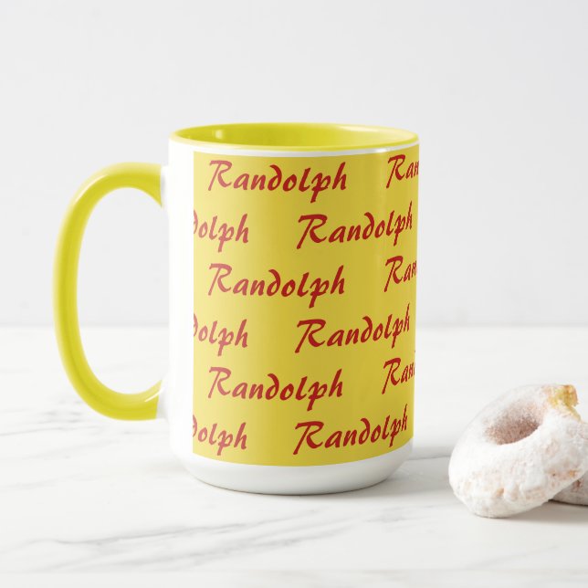 Caneca Mug - Nome de Teles no Script (Com Donut)