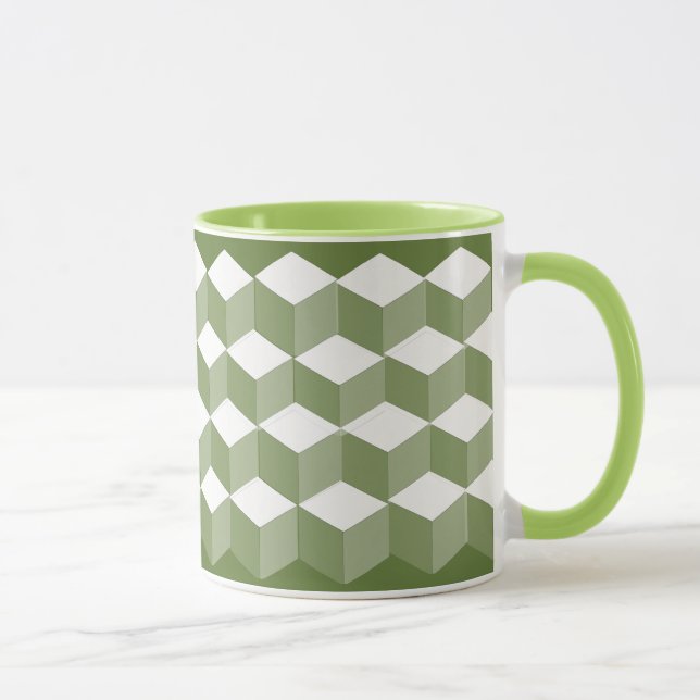 Caneca Mug - Padrão Babyblock em três tons (Direita)