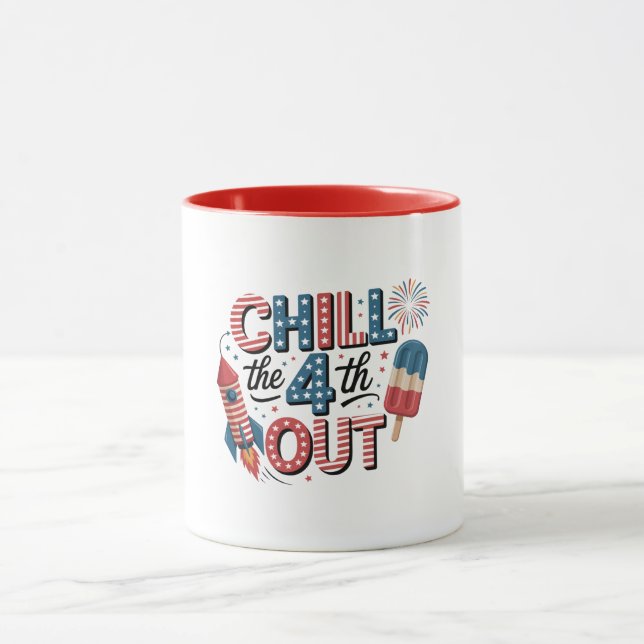 Caneca Mug-Patriotic 4th of July Coffee  (Centro)