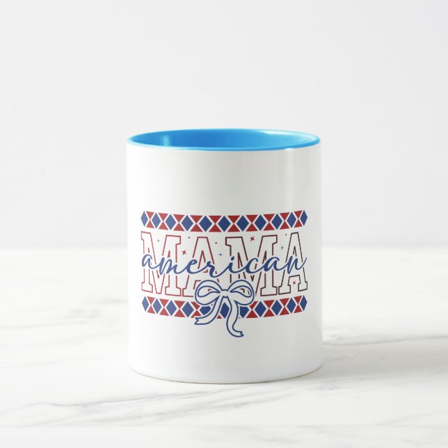 Caneca Mug-Patriotic Mom Coffee  (Centro)