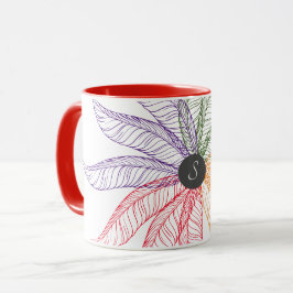 Caneca Mug - Penas com Monograma