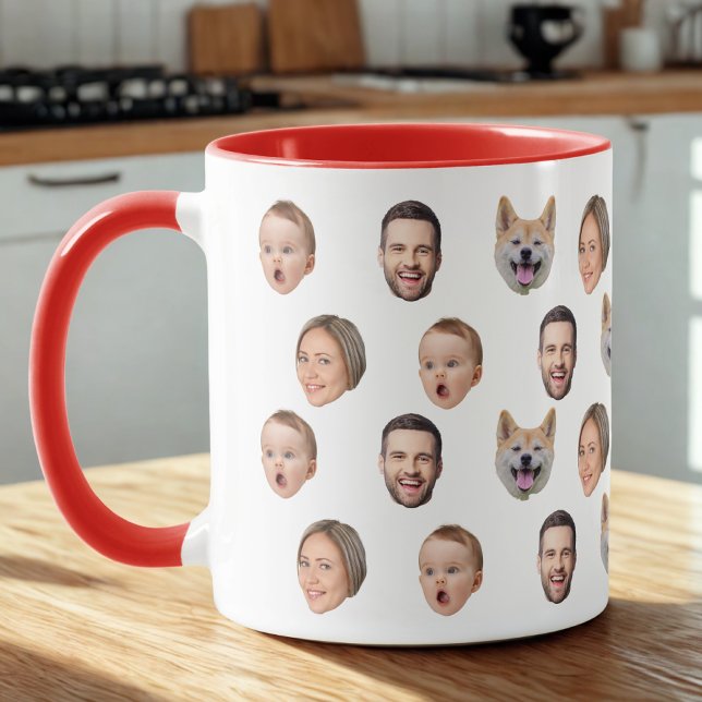 Caneca Mug Personalizado Da Família Fotográfica, 4 Fotogr (Criador carregado)