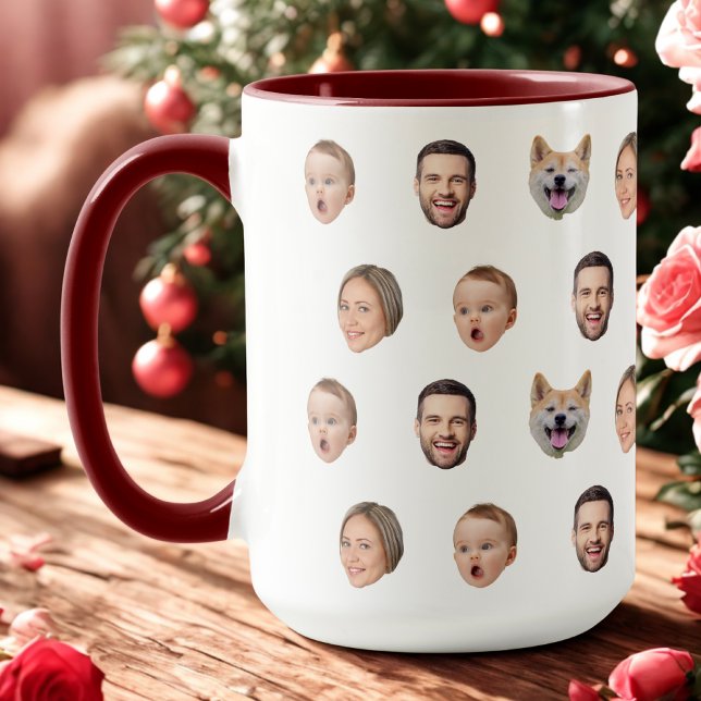 Caneca Mug Personalizado Da Família Fotográfica, 4 Fotogr (Criador carregado)