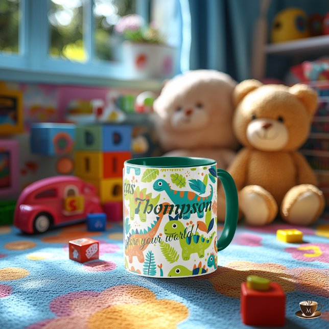 Caneca Mug personalizado de empreendimento Kawaii Dinossa (Criador carregado)