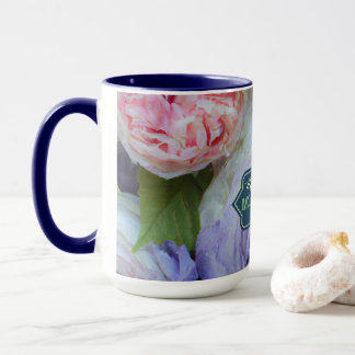Caneca Mug personalizado de várias flores suave e em negr