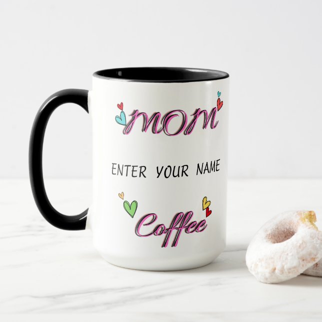 Caneca Mug personalizado do dia da mãe - presente persona (Com Donut)